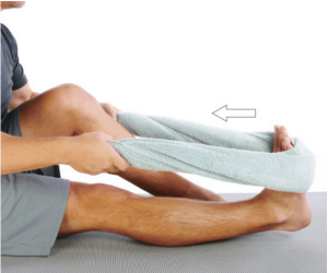 Calf Stretch with towel