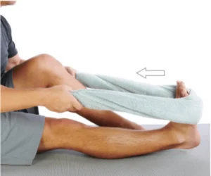 Calf Stretch with towel