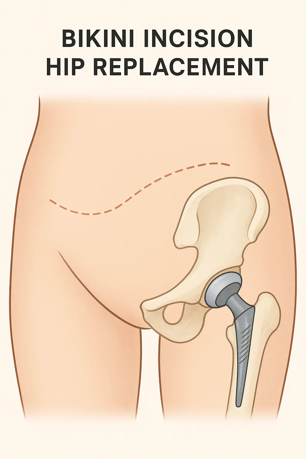 بیکینی اینسیژن: رویکردی کمتهاجمی و زیبا در جراحی تعویض مفصل ران بیکینی اینسیژن: رویکردی کمتهاجمی و زیبا در جراحی تعویض مفصل ران